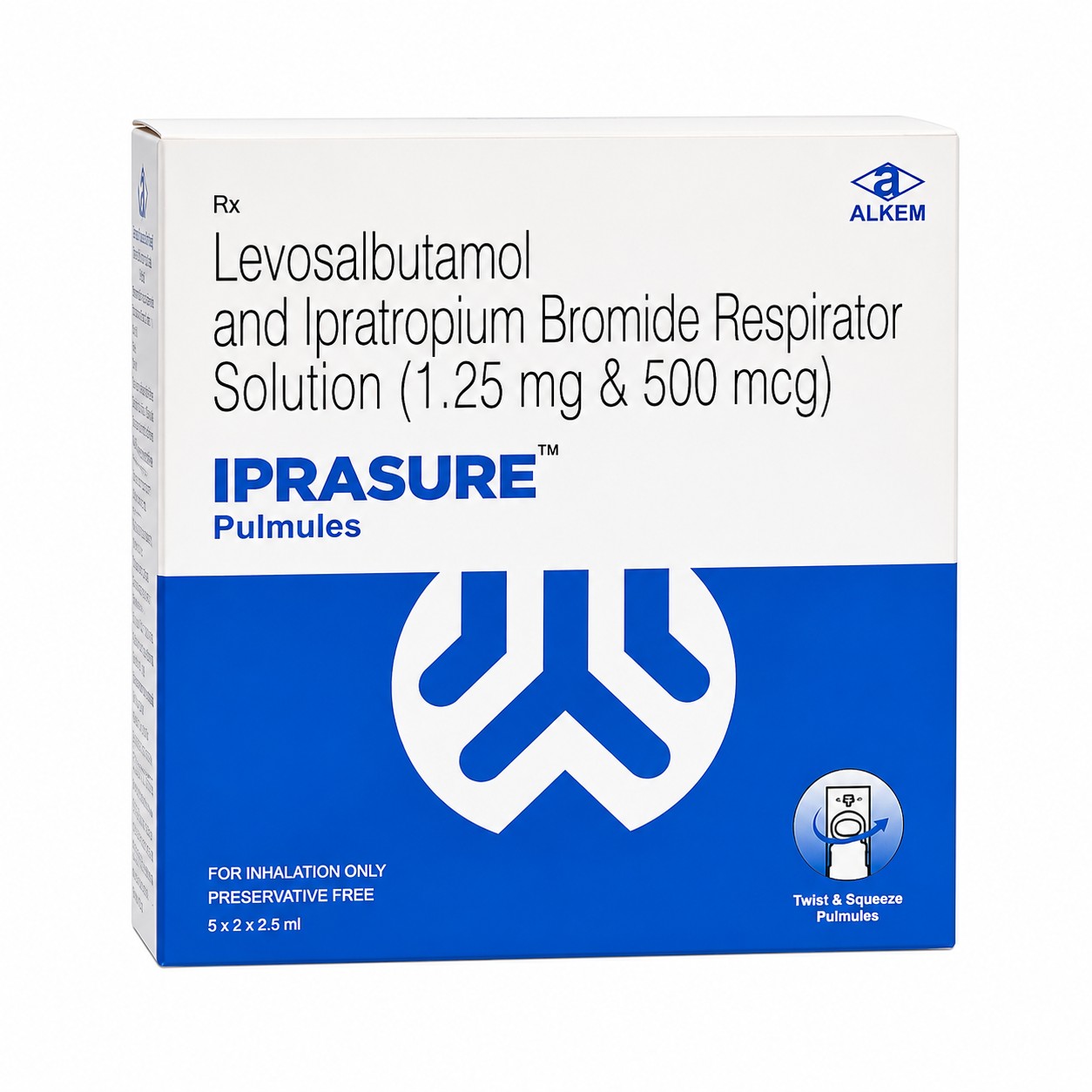 IPRASURE Pulmules (Levosalbutamol 1.25 mg + Ipratropium Bromide 500 mcg Respirator Solution)
