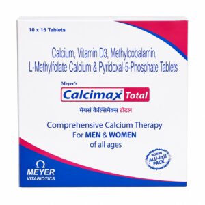 Calcimax Total Tablets (Calcium, Vitamin D3, Methylcobalamin, L-Methylfolate Calcium & Pyridoxal-5-Phosphate Tablets)